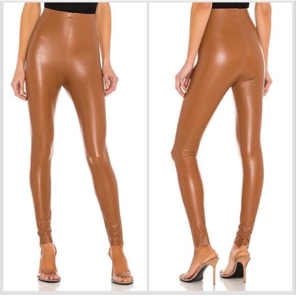 Commando NWT Faux Leather Leggings, Women’s M, Cocoa Brown - Picture 1 of 10
